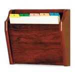 Wooden Mallet Tapered Bottom File Holder, Letter Size, Mahogany