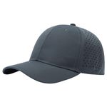 UVSAI UPF 50+ Performance Water Resistant Baseball Cap Lightweight Breathable Hat Golf Running Boat Hiking for Men Women Dark Grey