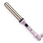 L'ANGE HAIR Ondulé Titanium Curling Wand | Professional Hot Tools Curling Iron 1.25 Inch | Salon Hair Styling Wands for Beach Waves | Best Hair Curler Wand for Frizz-Free, Lasting Curls | Blush 32 MM