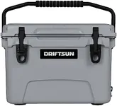 Driftsun 20qt Insulated Ice Chest - Heavy Duty, High Performance Roto-Molded Commercial Grade Cooler (Gray)