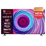 TCL 55RC650K 55-inch QLED Pro Television, 4K Ultra HD, Roku TV (Smart TV with Dolby Vision & Audio, HDR 10+, compatible with Google assistant & Alexa)