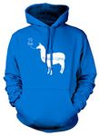 Ya Bish Kendrick Llama Mens Womens Unisex Hoodie-Small-Royal