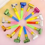 Wah!! Store 20pc Packs Party Horns Noisemakers Blow Outs Whistles Toys for Birthday Parties Blowouts- Multicolour