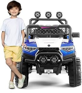 Norman Jr Rechargeable Battery Operated Jeep for Kids, Ride on Toy Kids Car with Music & Light | Baby Big Battery Car | Electric Jeep Car for Kids to Drive 3 to 8 Years Boys Girls (Sea Blue)