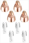 Eyebrow Hair Remover Replacement Heads Compatible with Finishing Touch Flawless Brows Eyebrow Facial Hair Removal Tool for Women, Rose Gold - 4 Count