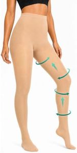 Compression Pantyhose for Women 20-30mmhg Closed Toe for Edema (Beige, XL)