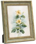 Afuly Antique 8x10 Photo Frame in Gold and Retro Green Vintage Picture Frame for Desk Wall Tabletop Gifts