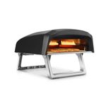 NutriChef Gas Pizza Oven, Outdoor Portable Propane Pizza Oven, w/Foldable feet, Adjustable Heat Control Dial, Burner, Pizza Stone, Regulator Hose-Cooks 12” Pizza in 1 Min- for Backyard, Beach, Garden