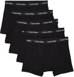 Calvin Klein Men Boxer Short Trunks Pack of 5 Underwear, Black (Black W. Black Wb), S