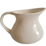 Bamby White Ceramic 400ml 1 Piece Creamer Tea Milk or greavy Pot Oven OTG and Microwave Safe ( WHITE )