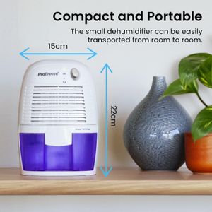 Pro Breeze 500ml Compact Dehumidifier – Portable Moisture Absorber