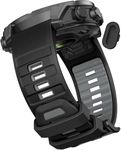 Zitel® Band Compatible with Garmin Fenix 8 AMOLED 47mm, Fenix E/7/7 Pro, 6/6 Pro, 5/5 Plus, Forerunner 970/965/955, Epix Pro Gen 2 47mm - QuickFit 22mm Silicone Sport Strap (Black & Gray)