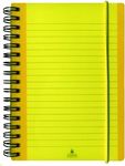 Cathedral Products Pack of 3 A6 Spiral Bound Ruled Neon Yellow Notebooks