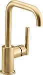 Kohler 7509-2MB Purist Kitchen Sink Faucet, Vibrant Brushed Moderne Brass