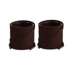 Lify 2 Pair Polyester Flat Shoe Laces for Athletic, Running - 5/16 Wide Shoelaces for Sneakers Shoes Boot Strings (120CM (47.25-Inch), Chocolate/Dark Brown)