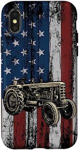 iPhone X/XS Patriotic Tractor American Flag Tractor Farm Gift Farmer Case