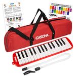 CASCHA Melodica with bag and mouthpiece, Instrument for children and beginners, Red, HH 2059