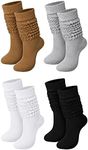 Janmercy 4 Pairs Slouch Socks for W