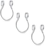 D.Bella Fake Septum Fake Nose Ring Hoop 20G Faux Nose Piercing Hoop Clip on Nose Rings Non Piercing Fake Nose Septum Lip Ear Ring Faux Body Piercing Jewelry for Women Men, Metal, stainless-steel