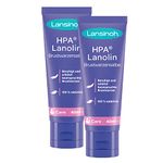 Lansinoh HPA Lanolin Nipple Ointment, 2 x 40 ml - 100% Natural & Climate Neutral - Soothes & Protects Stressed Nipples