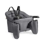 Hauck Fix N Sit Portable Baby Table Seat - Clip-On Travel High Chair for Babies & Toddlers (6m+), Secure 5-Point Harness, Foldable Screw Attachment, Washable Seat Cover, Organiser Pocket