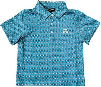 Little Caddie Baby Boy Golf Shirts | Dry Fit Golf Polo Shirt for Baby Boys & Toddlers | Baby Golf Outfit 12-24 months, Golf Cart Pattern, 24 Months