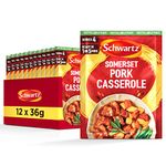 Schwartz Somerset Pork Casserole Recipe Mix 36 G | Pack of 12 | No Artificial Colours or Flavourings | No Added Preservatives or MSG | Suitable for Vegetarians