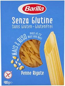 Barilla Pasta sin gluten, penne rigate, Maíz y arroz integral, 400g, El embalaje puede variar
