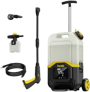 Fanttik NB8 Ultra Cordless Pressure Washer w/4.0 Gal Tank, Max 725PSI Electric Power Washer with 5-in-1 Nozzle, 20FT Hose, Adjustable Pressure, Foam Cannon Power Washer Cleaning for Car Washing, Patio