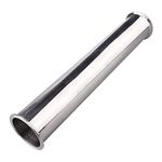 DERNORD Sanitary Spool Tube with Clamp Ends,Stainless Steel 304 Seamless Round Tubing with 4 inch Tri Clamp Ferrule Flange (Tube Length: 24 Inch / 610MM)