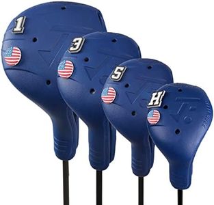 FRANKTECH Golf Club Covers, 4pcs or 1pc EVA Plastic Golf Head Covers for Driver Fairway Woods Hybrid, Driver Headcover with Pins, Fit All Right-Handed Golf Clubs, Easy On Off, Washable, Funny