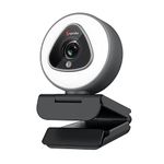 Streaming Webcam with Ring Light and Microphone - 1080P Computer Camera with Adjustable Brightness Autofocus Gaming Camera for PC Laptop Desktop USB HD Webcams for Mac Windows Zoom Xbox Twitch Skype