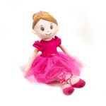 Mad Ally Ballerina Indi Baby Doll Plush Toy - A Soft and Cuddly Perfect for Your Little Dancer | Designed to Inspire Imagination and Cuddle Up for Sweet Dreams | Washable | 53cm | (Raspberry)