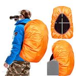 Joy Walker Backpack Rain Cover Waterproof Breathable Suitable for (15-30L, 30-40L, 40-55L, 55-70L, 70-90L) Backpack Hiking/Camping/Traveling (orange, Middle (for 30-40L backpack))