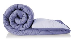 BSB HOME Snuggle Up 2.O Monsoon/All Season Solid Reversible Double Bed Microfiber Comforter Blanket | Quilt | Dohar | Rajaai | Duvets - (220 GSM, Lavender)