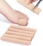 5 Pieces Toe Cushion Fabric Toe Tubes Finger Sleeves Protector with Fabric and Gel Cushion for Corns, Blisters, Calluses, Hammer Toes and Fingers Protectors (L Size)