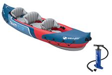 Sevylor Tahiti Plus Kayak - 2 + 1 Person & Dual Action Hand Pump - Blue