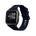 kwmobile Strap Compatible with Garmin Venu Sq Music/Sq Strap - Replacement Silicone Watch Band - Dark Blue