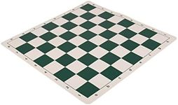 The House of Staunton Regulation Silicone Tournament Chess Board - 2.25" Squares Green & Natural by US Chess Federation