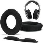 Accessory House Premium Replacement HD 650 / 600 Ear Pads Cushions and Headband Compatible with Sennheiser Massdrop X 6XX HD58X Jubilee HD580. Velour High-Density Foam Black (HD600/HD650-VELOUR)