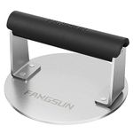 FANGSUN Smashed Burger Press, Burger Smasher for Griddle, Heavy-duty Stainless Steel Hamburger Press with Heat-resistant Handle, Non Stick Bacon Press, 6-Inch Grill Meat Press, Griddle Accessories Kit