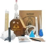 Mapeoes 1 Gallon Home Brewing Making Kit for Beer, Wine, Mead & Cider, Glass Carboy Fermenter with Brew Bag, Hydrometer, Bung & Airlock,Siphon, Funnel, Temp Strip,Beginners/Starter Brew Set