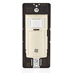 Leviton Decora In-Wall Humidity Sensor and Fan Control Switch, 1/4 HP, Residential Grade, Single Pole, Light Almond, DHS05-1LT