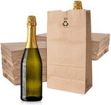 Stock Your Home 20 Lb Kraft Big Brown Paper Bags (100 Count) - Bulk Disposable Liquor Bottle Sacks, Extra Large Size Blank Bag, Good for Big Lunch, Grocery Food Shopping, and Arts & Crafts Projects