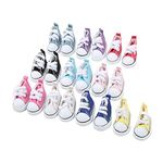 10 Pairs 1 6 Doll Canvas Shoes Long Assorted Colors Anti Slip Doll Plimsolls for Doll Doll Shoes Include Boots Leather Shoes Fits Fashion Spotted Shoes Dolls Boots