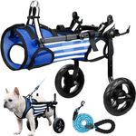 Lokshun Dog Wheelchair for Back Legs Large Wheelchair for Dogs with Disabled Hind Legs Walking Adjustable Dog Carts with Wheels - Medium