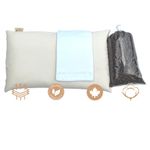 ComfyComfy Buckwheat Hull Pillow, Traditional Size (14” x 21”), with Custom Pillowcase and Extra 1 lb of Buckwheat Hulls, Breathable for Cool Sleep, Canadian Grown Buckwheat and Durable Cotton Twill