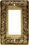 Franklin Brass 64047 Paisley Single Decorator Wall Plate / Switch Plate / Cover, Tumbled Antique Brass