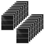 YIKIADA Black Rectangular Sticky Sticker 4 x 2 Inch Colour Coded Write on Labels for Office School Home 60 Pieces Per Pack