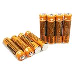 Battery for Panasonic Cordless Phone HHR-65AAABU HHR-55AAABU HHR-75AAA/B-4 Ni-MH 8pcs with Plastic Box (8pcs HHR-55AAABU)